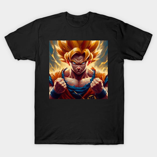 Saiyan Power Up ! T-Shirt by q10mark